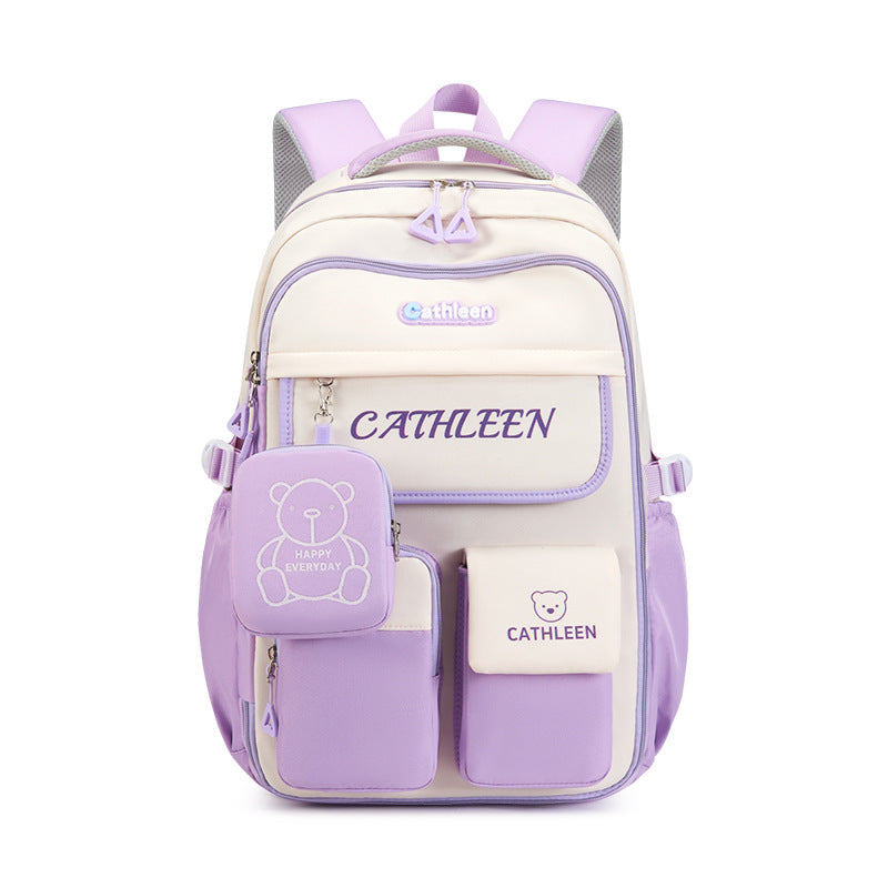 Girls Anime Style Large Capacity School Backpack Lightweight Bag