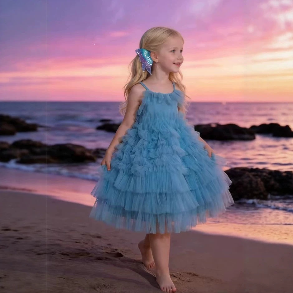 Girls Princess Two-Piece Sleeveless Summer Shorts Set