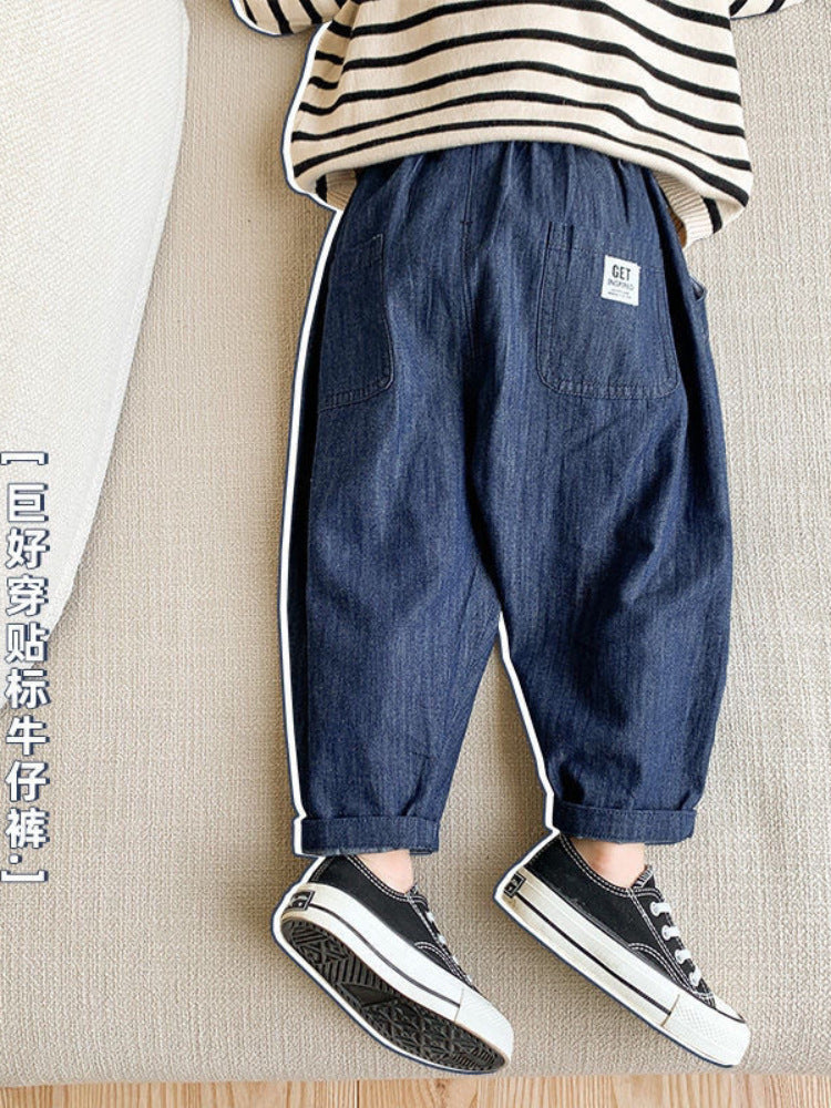 Tencel Denim Anti Mosquito Boys Summer Casual Sports Pants