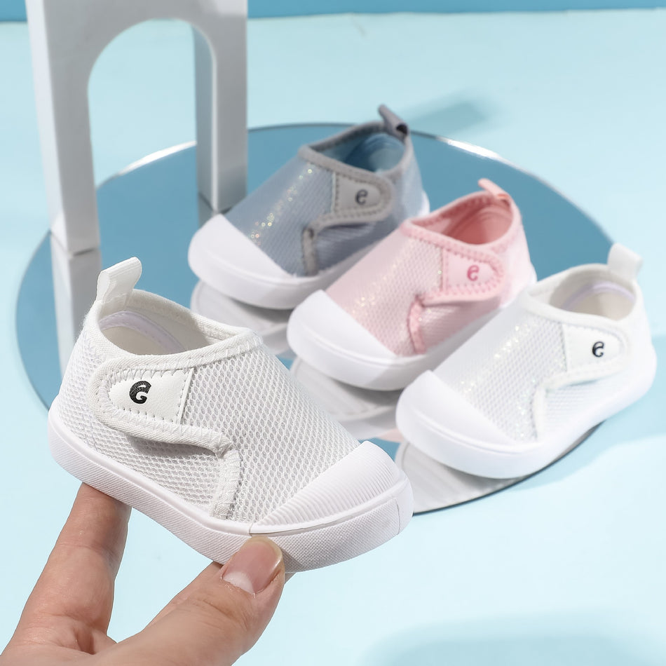 Baby Walking Shoes Mesh Breathable Velcro Soft Sole Non Slip
