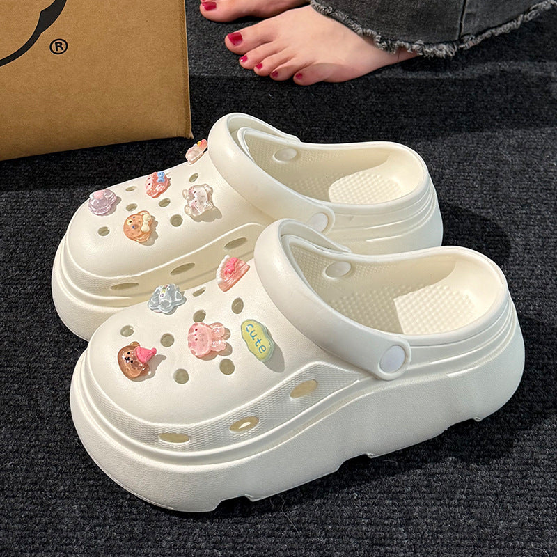 Women Thick Sole EVA Platform Baotou Clogs Summer Slides