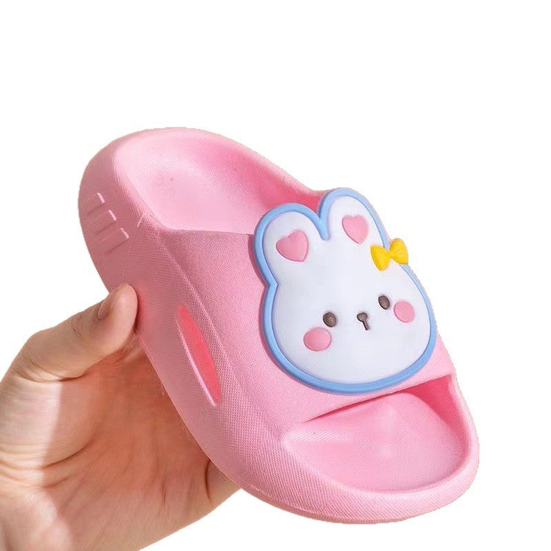 Kids Bunny Cartoon Indoor Slippers Non-Slip Soft PVC Sandals