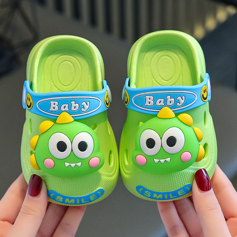 Kids Dinosaur Croc Sandals Non-Slip Soft PVC Beach Shoes