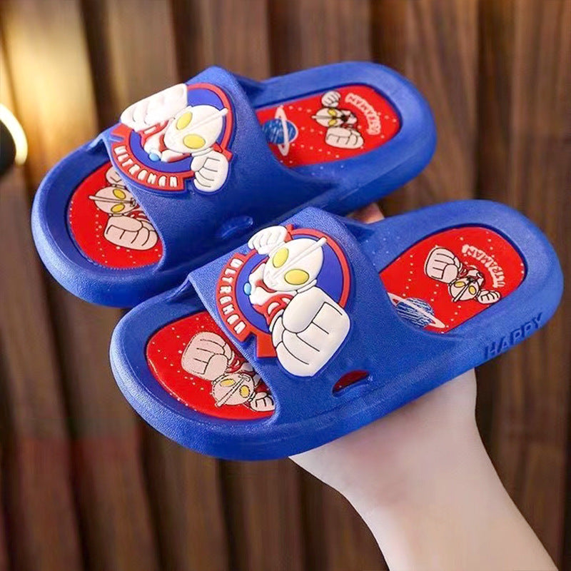 Kids Ultraman EVA Slippers Soft Non-Slip Summer Sandals