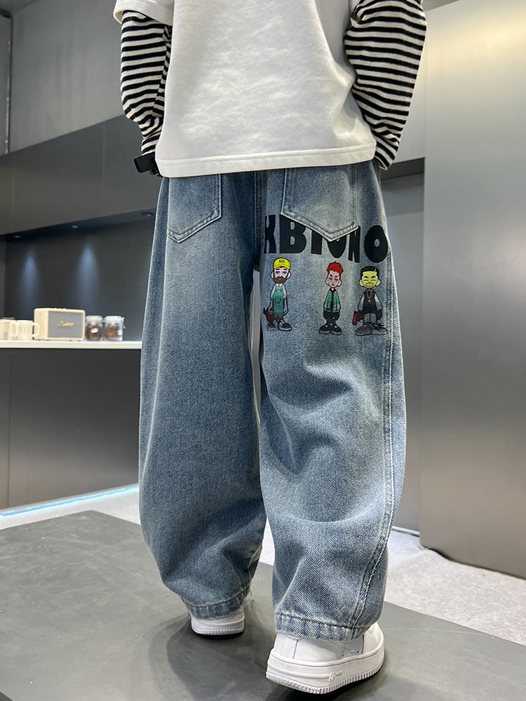 Boys Lightweight Denim Jeans Casual Summer Trousers