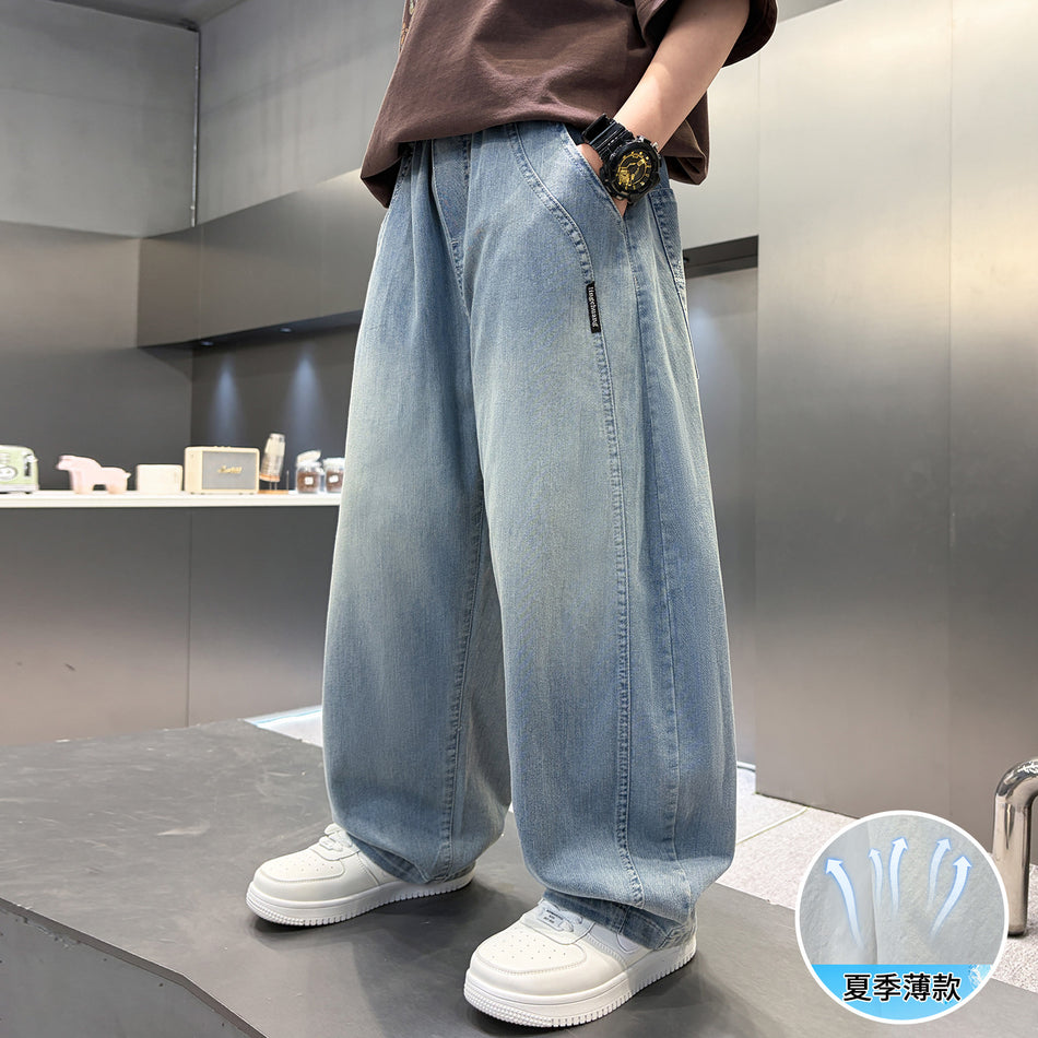 Boys Straight Leg Denim Summer Casual Mosquito Pants