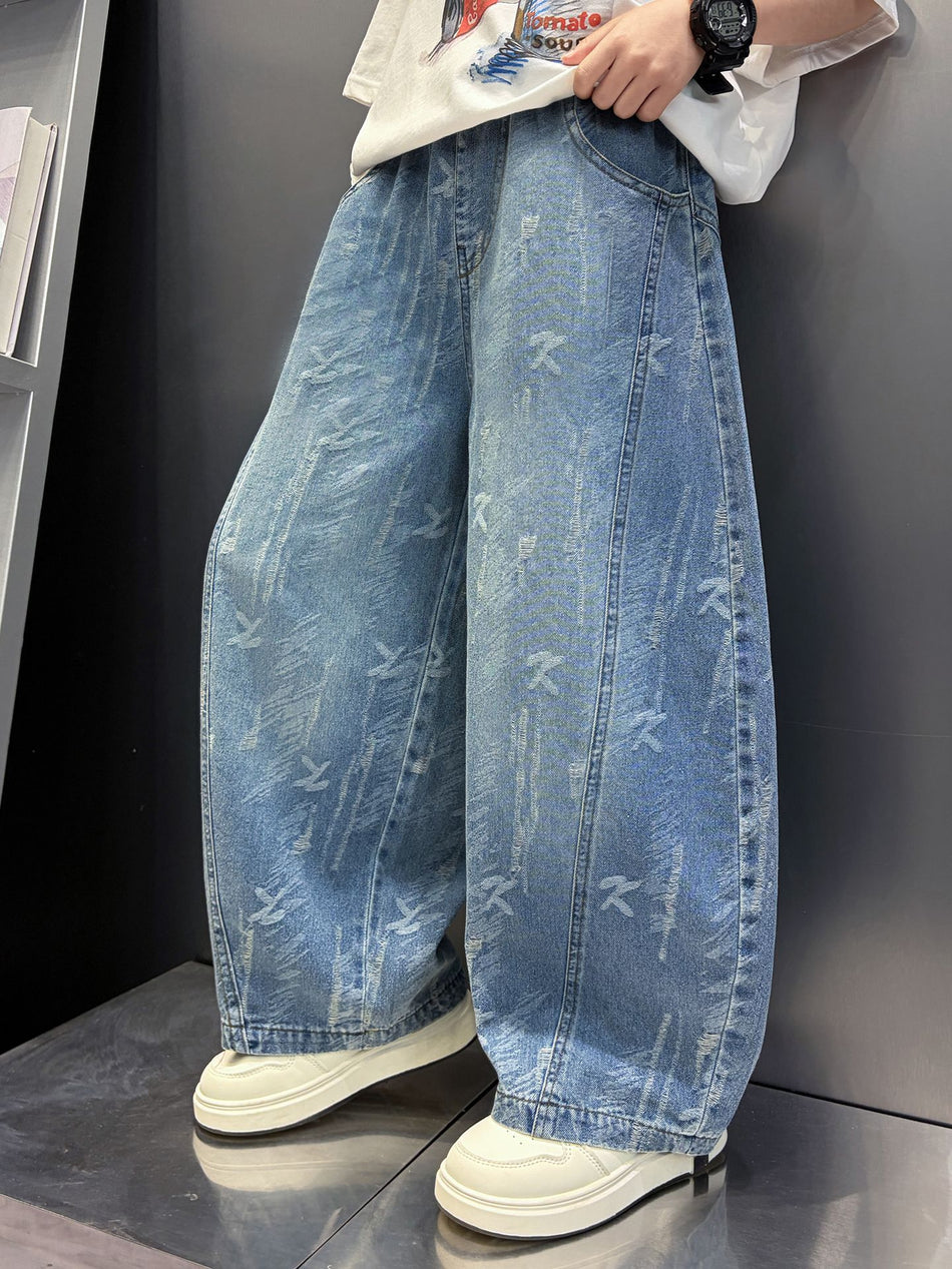 Boys Lightweight Denim Summer Casual Jeans Trousers
