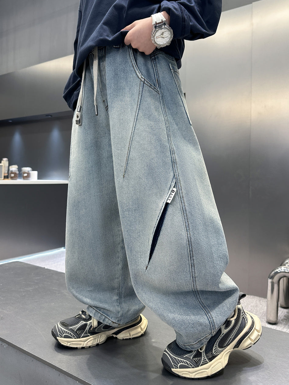 Boys Lightweight Denim Mosquito-Proof Summer Trousers