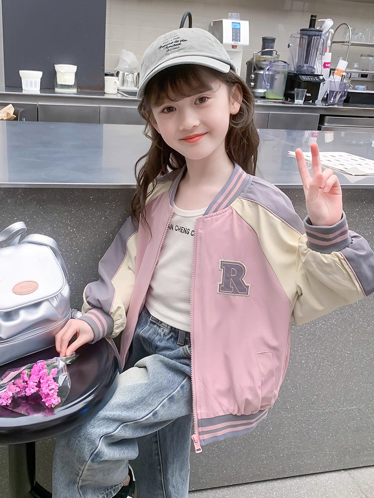 Girls Baseball Style Autumn Jacket Korean Trend Outerwear  Description: