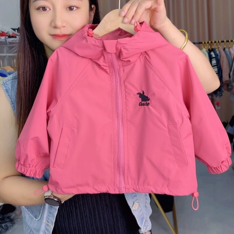 Kids Cartoon Hooded Jacket UV Protection Spring Autumn Coat