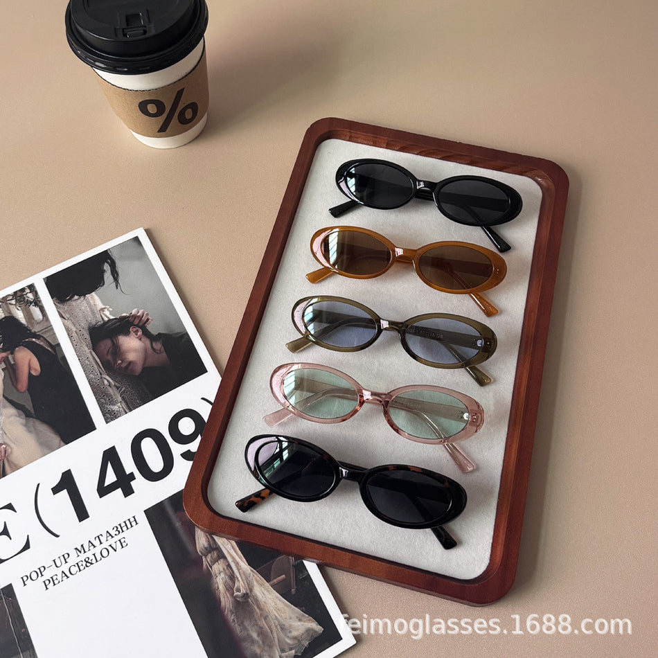 Feimo Retro Oval Small Frame UV400 Kids Sunglasses