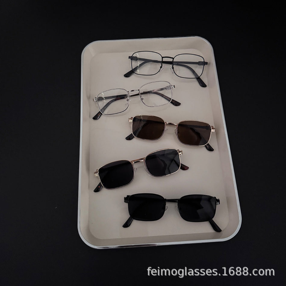 Feimo Retro Square Metal UV400 Fashion Sunglasses