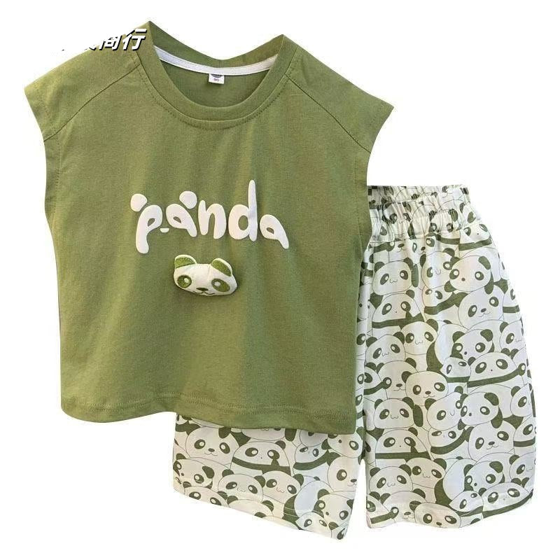 Kids Sleeveless Vest and Shorts Summer Set