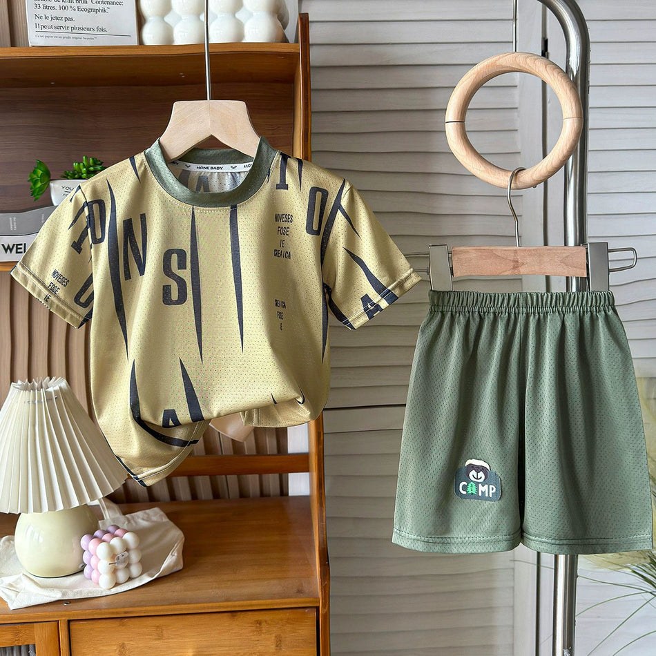 Kids Quick Dry Short Sleeve T-Shirt and Shorts Set