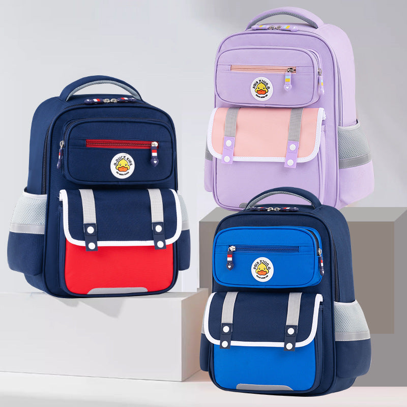 Little Yellow Duck Spine-Support School Backpack for Grades 1–6