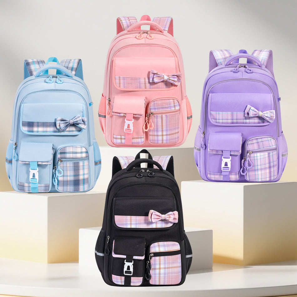 Spine-Protecting School Backpack for Grades 1–6 Lightweight Design