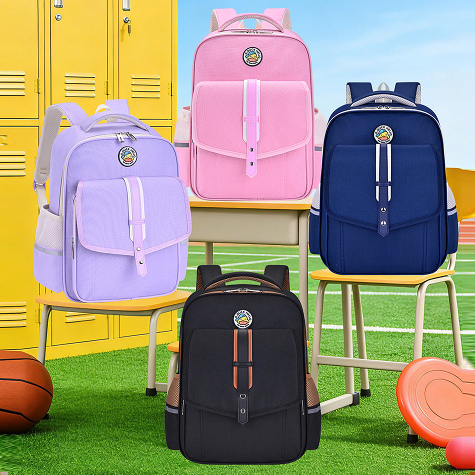 Spine-Protecting Large-Capacity School Backpack for Grades 1–6