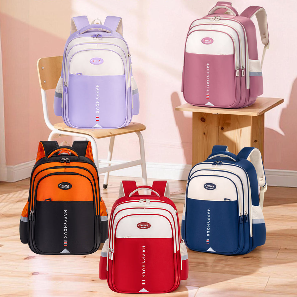 Cloud Spine-Support School Backpack for Grades 1–6 Lightweight