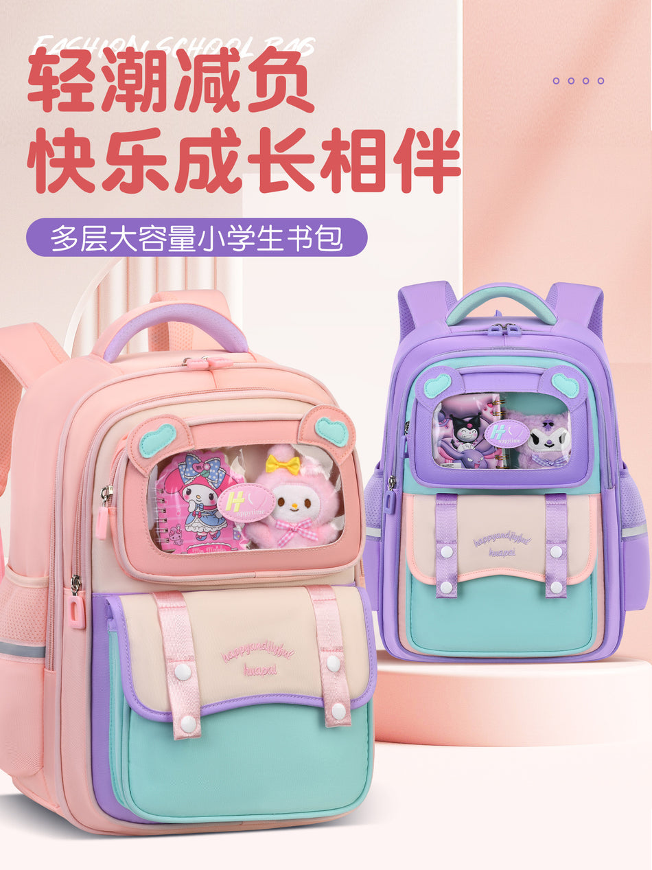 Spine-Protecting Lightweight School Backpack for Grades 1–6 Kids