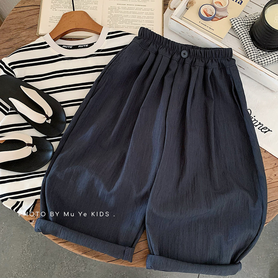 Kids Korean Style Wide Leg Anti-Mosquito Casual Pants