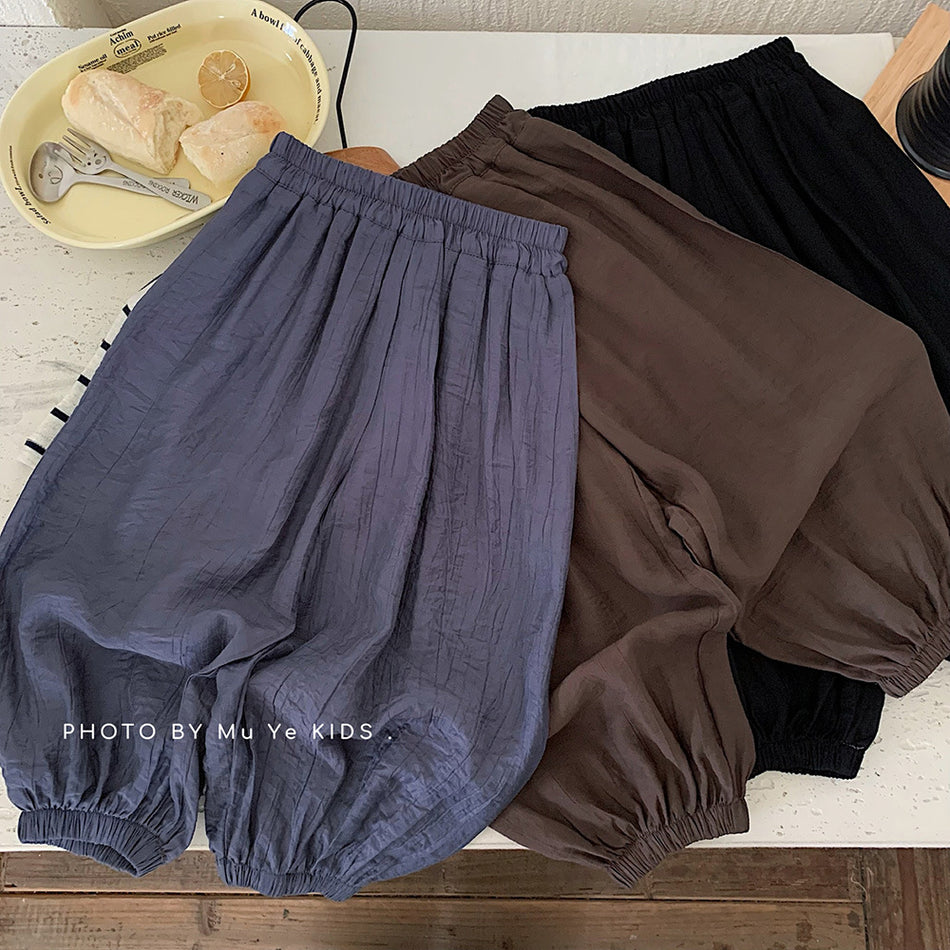 Kids Casual Cotton Blend Anti-Mosquito Long Pants Lightweight