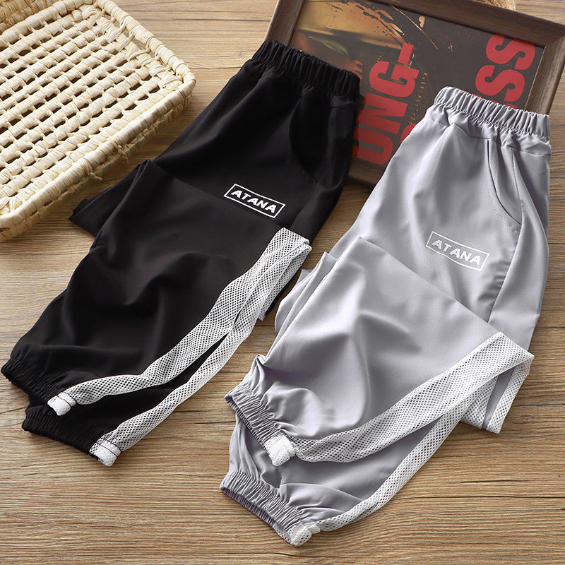 Kids Quick Dry Mesh Breathable Sports Pants Lightweight Casual