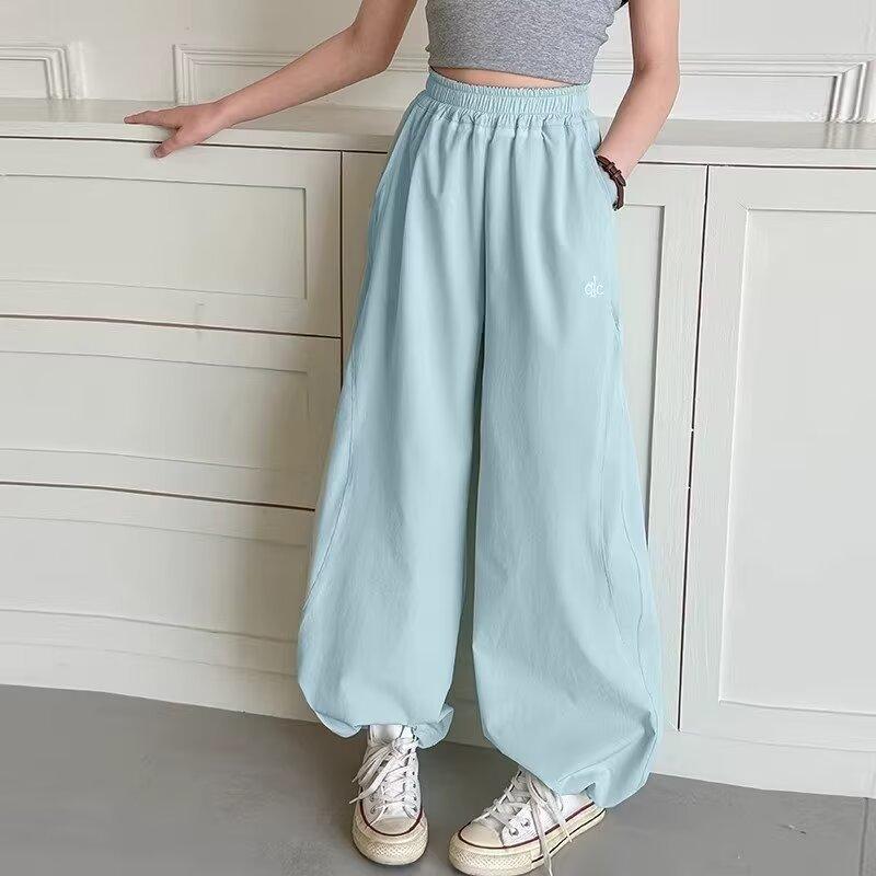 Kids Korean Style Solid Color Quick Dry Sports Casual Pants