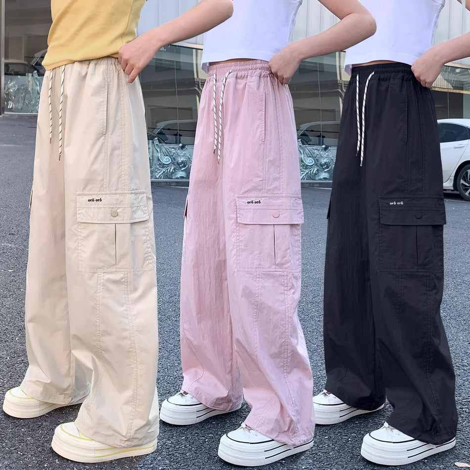 Kids Korean Style Quick Dry Casual Sports Pants Solid Color