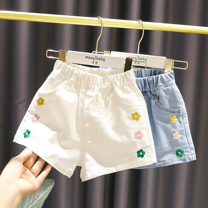 Girls Cotton Denim Summer Casual Korean Style Shorts