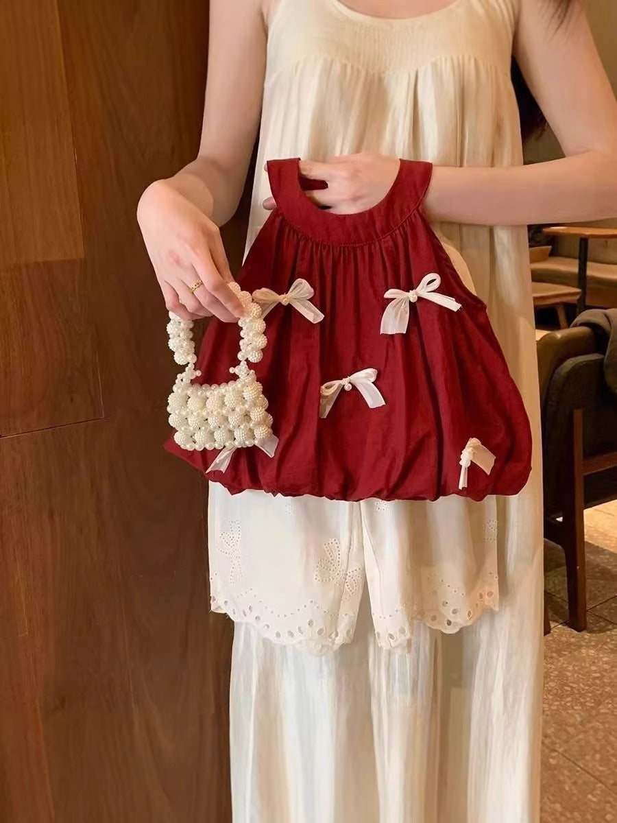 Girls Princess Floral Bud Vest Summer Dress
