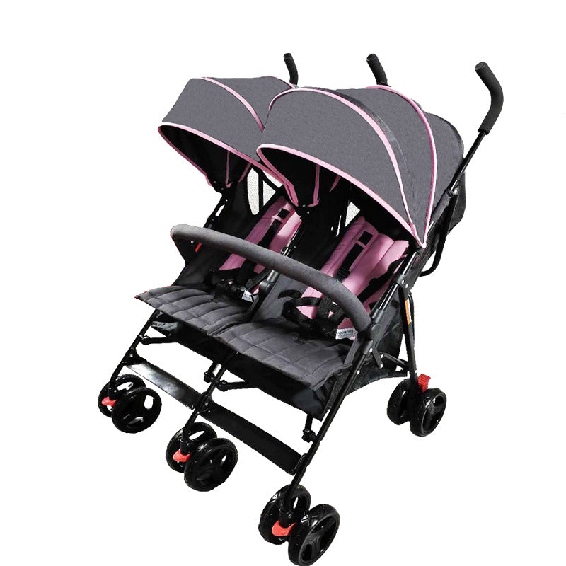 Twin Baby Stroller Lightweight Folding Double Seat Travel Stroller