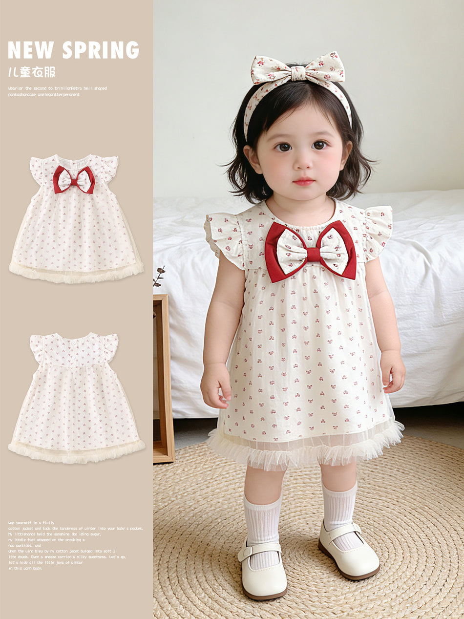 Girls’ Summer Mesh Princess Dress Stylish Fashion Outerwear