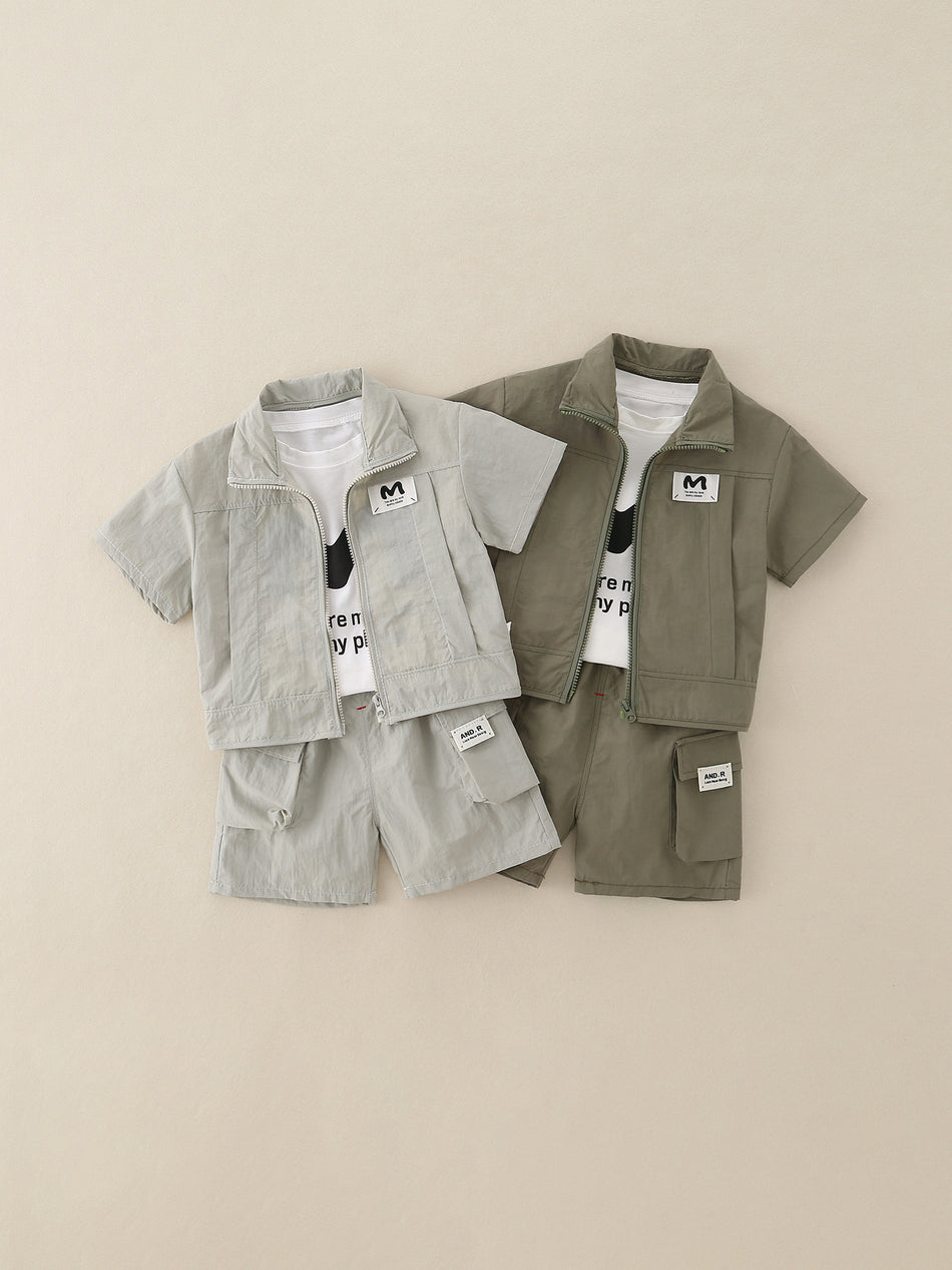 Boys’ Stylish Summer Three-Piece Outfit Set