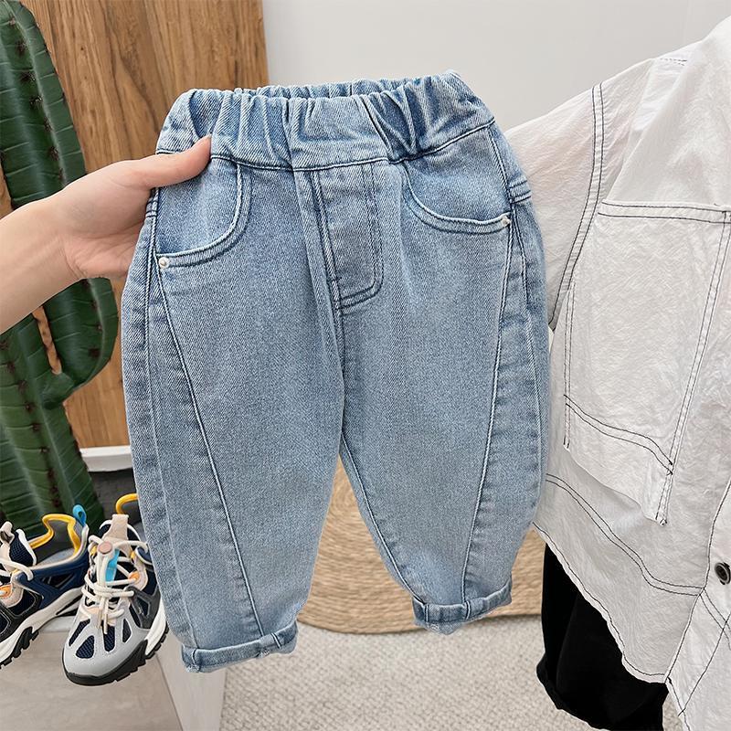 Kids Elastic Denim Pants Soft Cotton Casual Jeans for Boys