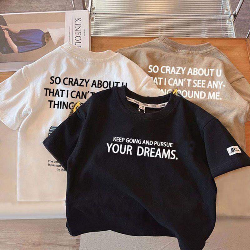 Kids Cotton Digger Print Short Sleeve Summer T Shirt Top
