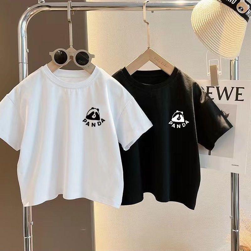 Kids Cotton Cartoon Print Short Sleeve Summer T Shirt