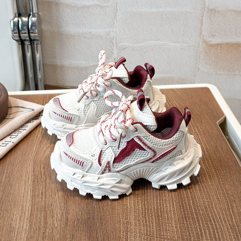Kids Breathable Sport Casual Shoes Velcro Mesh Sneakers Unisex