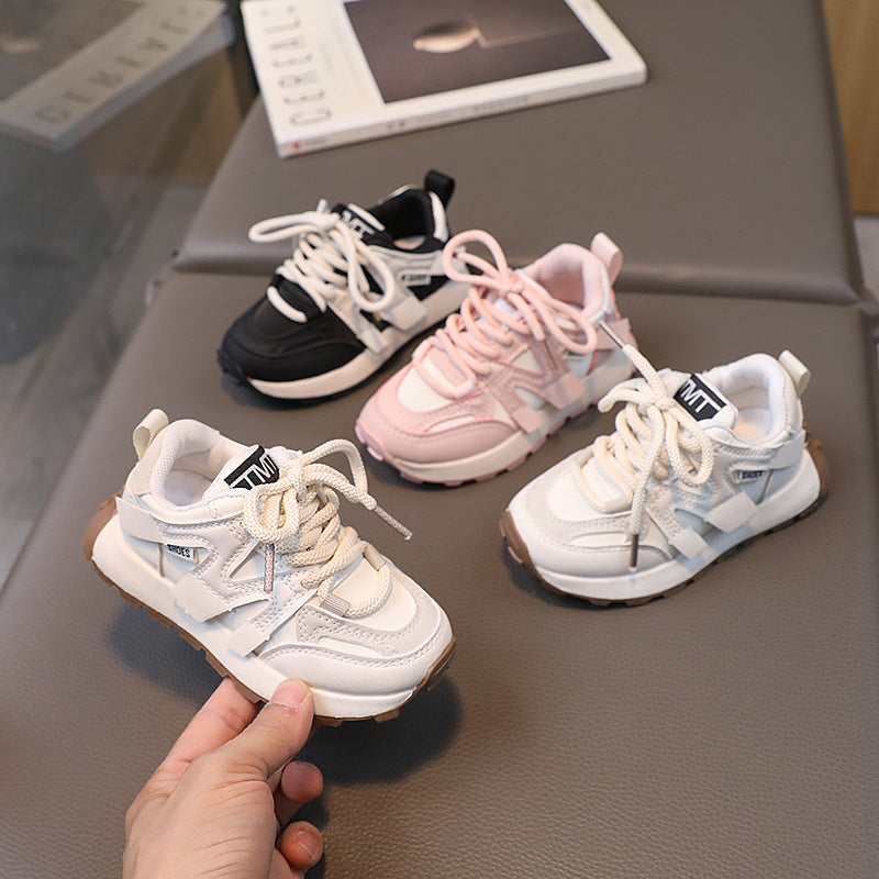 Toddler Kids Velcro Running Shoes Anti-Slip Sneakers