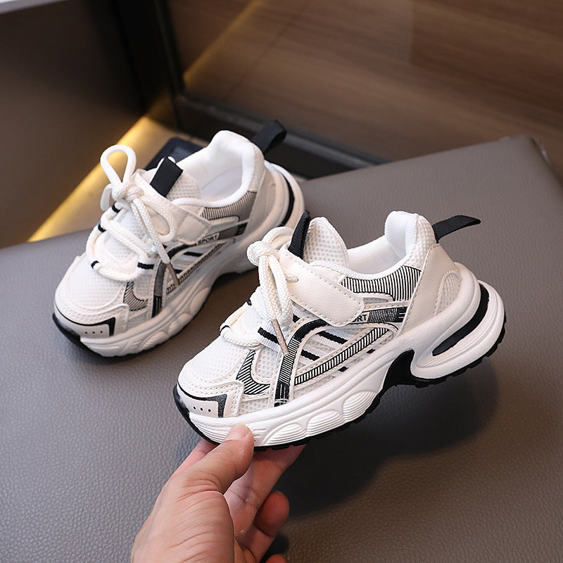 Kids Breathable Mesh Velcro Sneakers Casual Running Shoes