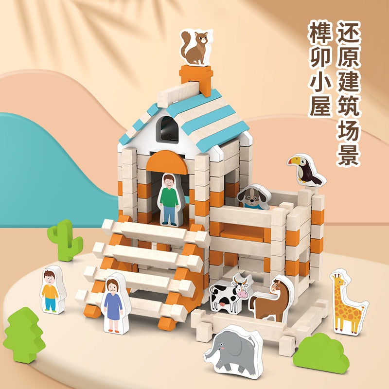 Wooden Luban Mortise Tenon Building Blocks Educational Architecture Toy
