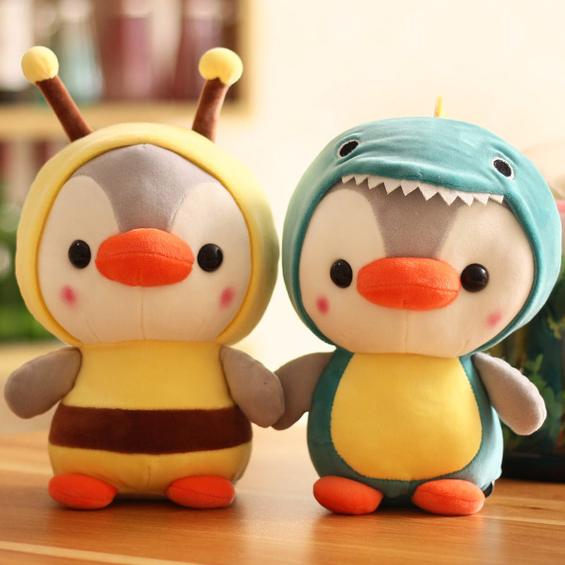 Cute Transformable Penguin Plush Doll Soft Stuffed Toy Gift