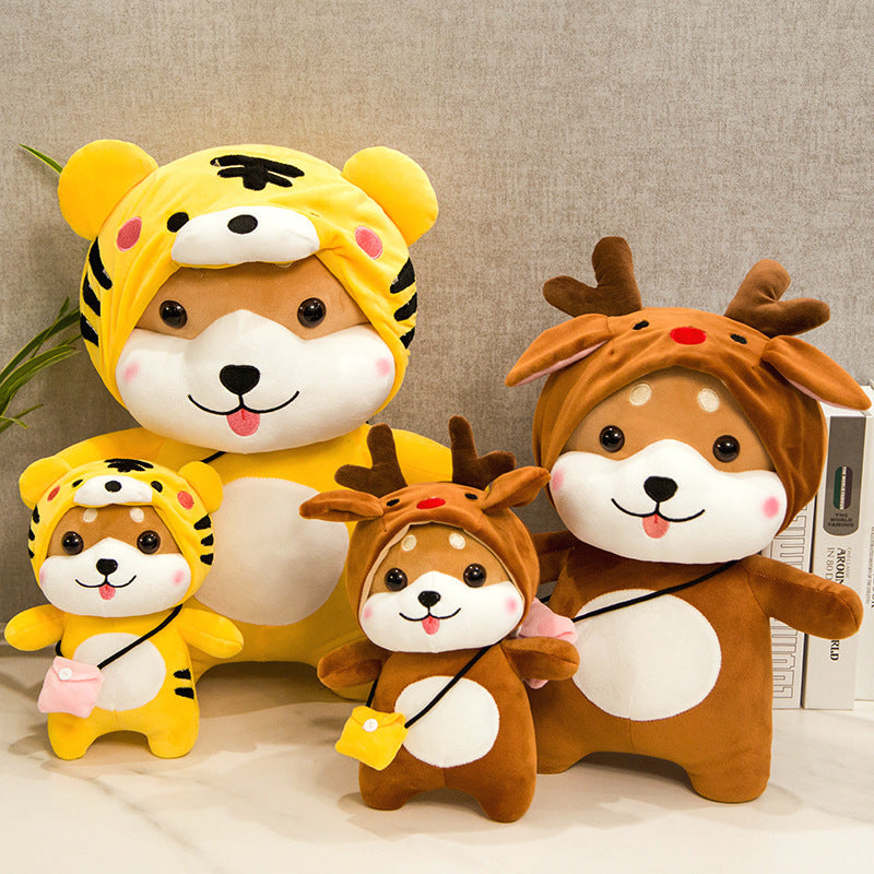 Cute Shiba Inu Plush Doll Soft Stuffed Sleeping Pillow Toy
