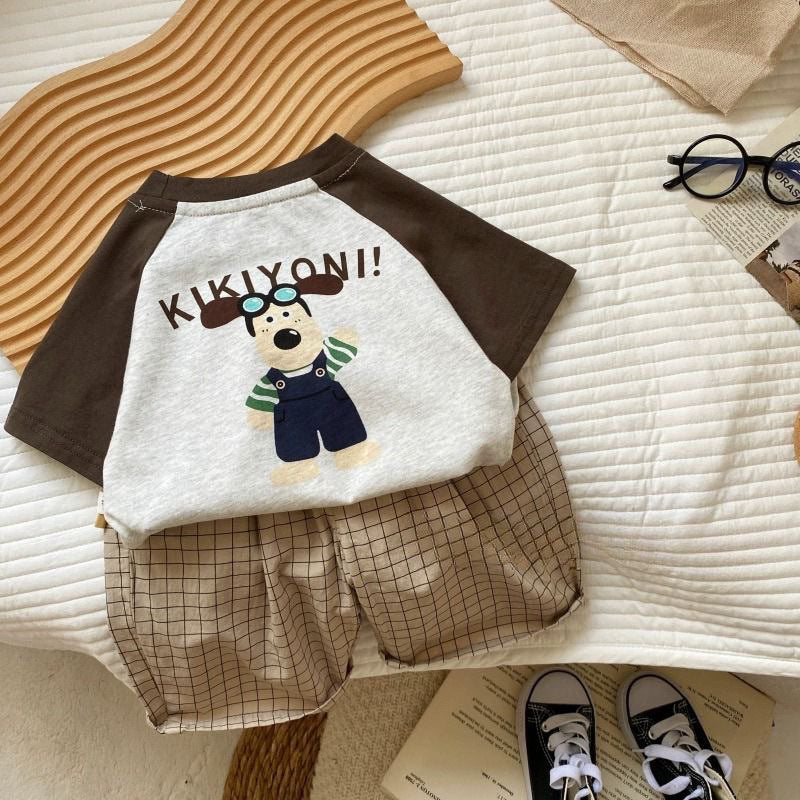Boys Cotton Striped Capri Summer Two-Piece Casual Set