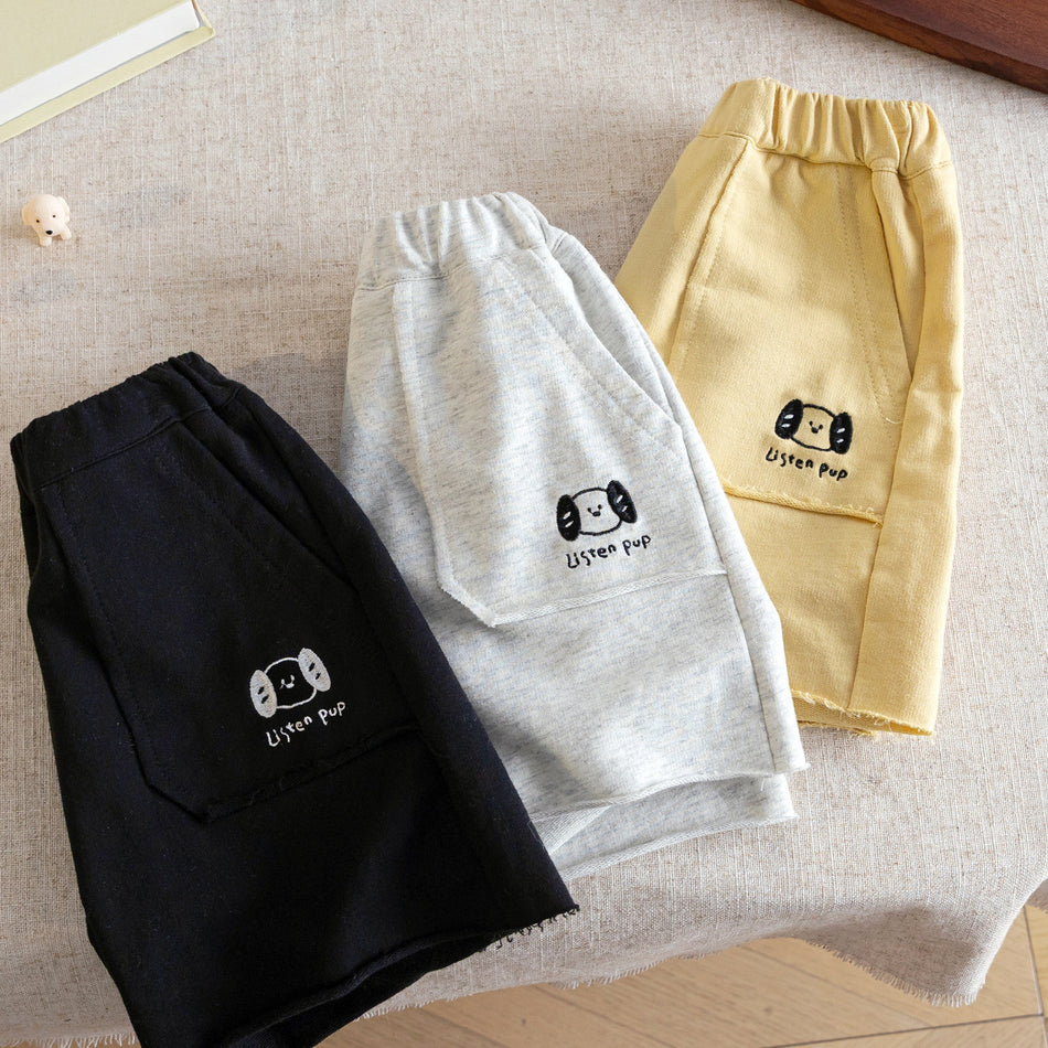 Kids Cotton Spandex Cartoon Summer Knee-Length Shorts