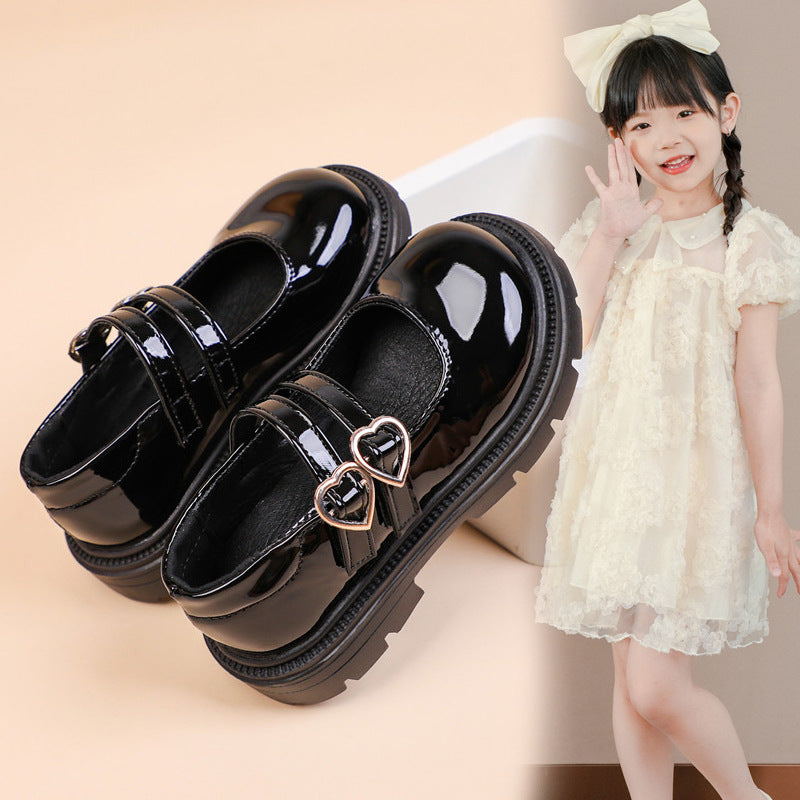 Girls Patent Leather Soft Sole School Princess Shoes