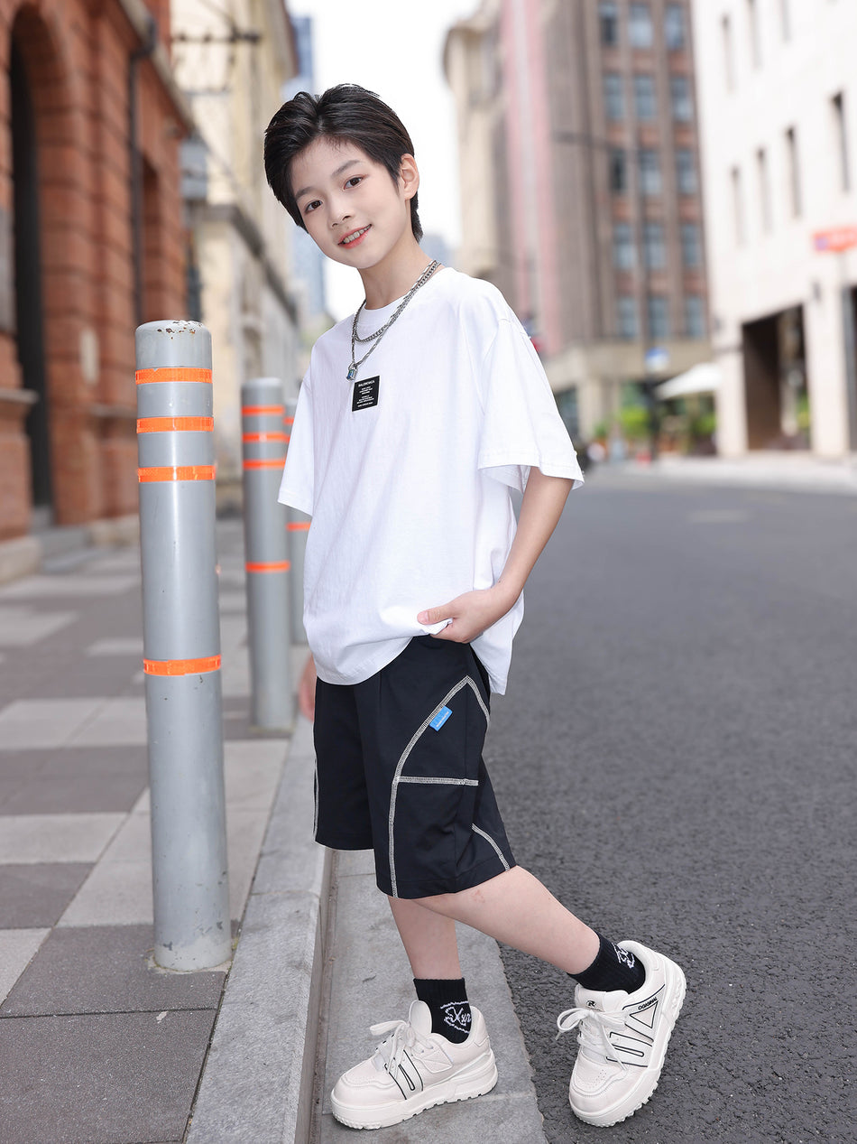 Boys’ Lightweight Cargo Shorts Sun Protective Summer Knee Pants