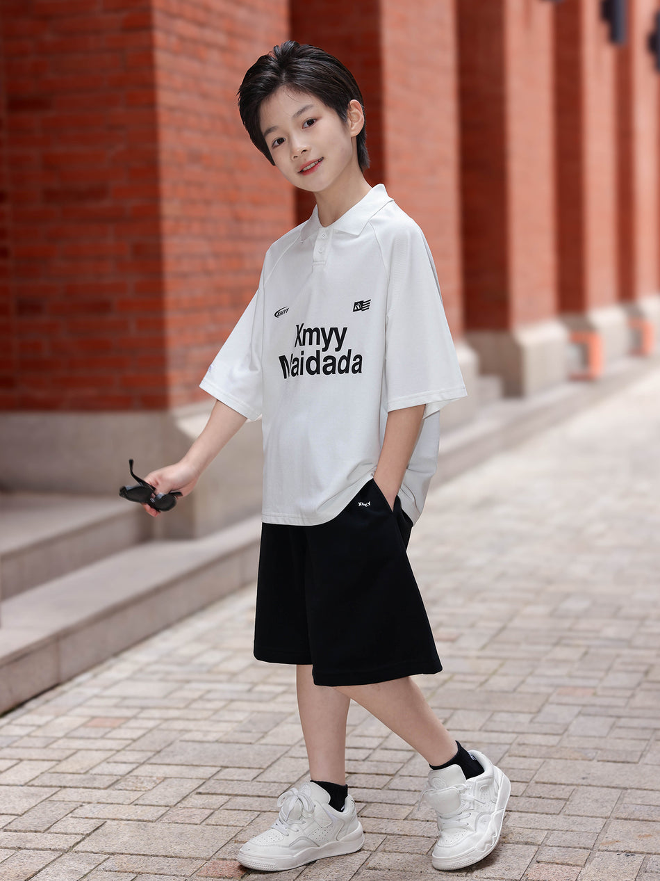 Boys’ Knit Sports Shorts Casual Knee Length Summer Shorts
