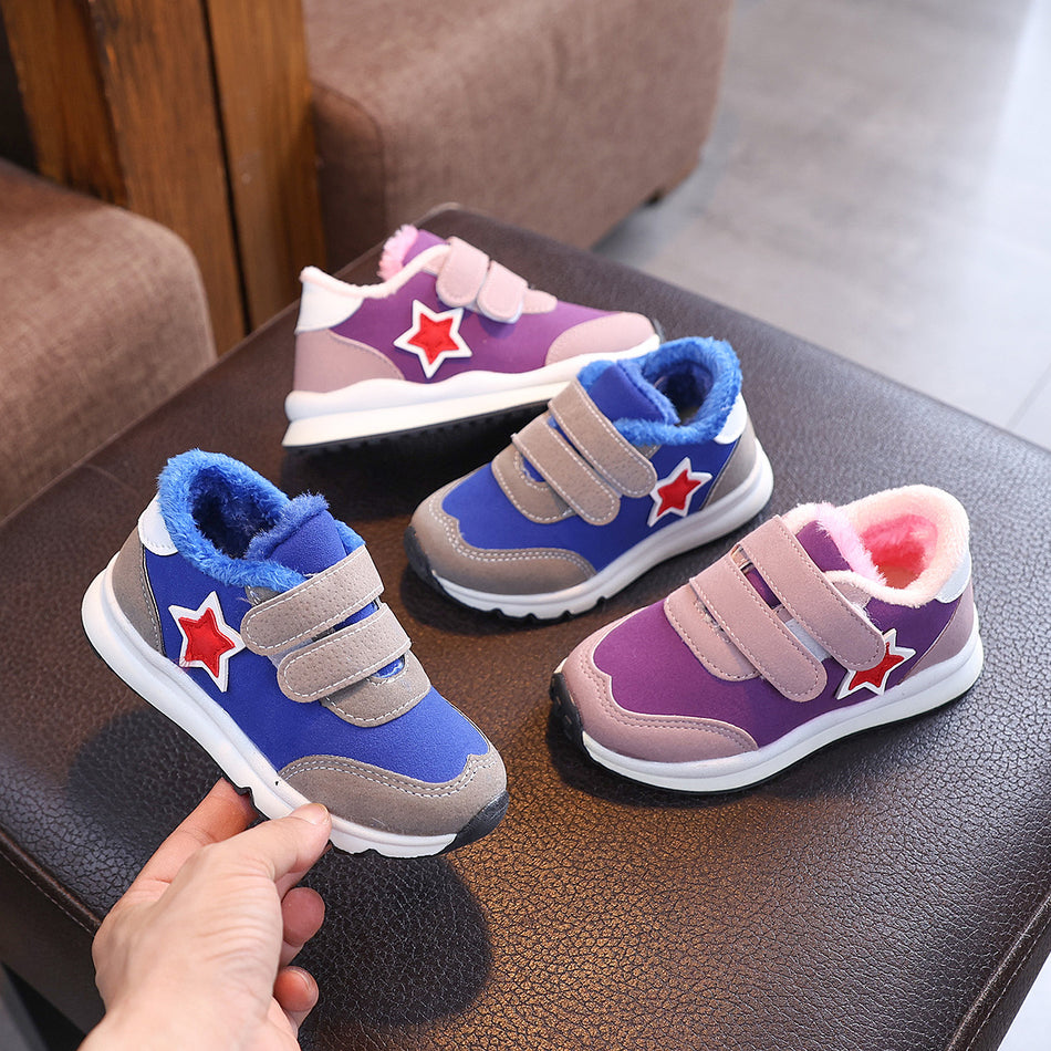 Winter Velvet Cotton Kids Sports Shoes Warm Casual Wear