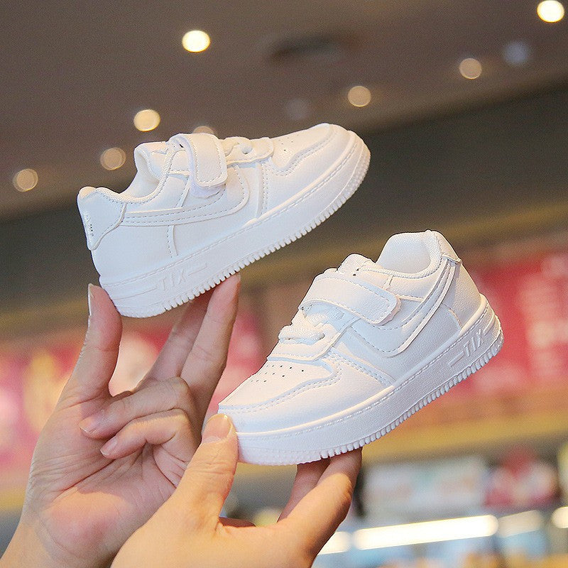 Title: Kids Soft Sole White Board Shoes Unisex Casual Sneakers