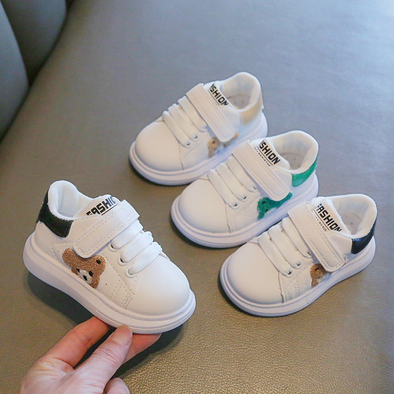 Kids Waterproof White Sneakers Casual Running Shoes